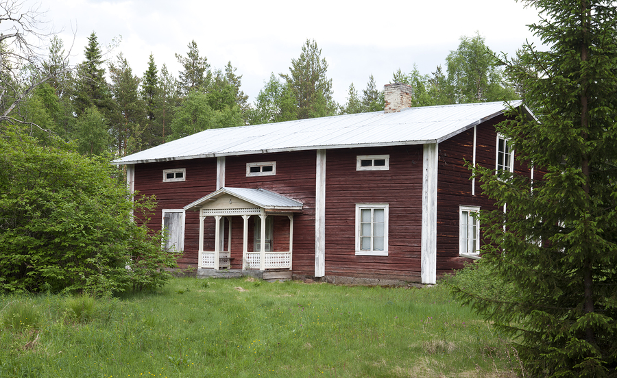 Abandoned old wooden house.